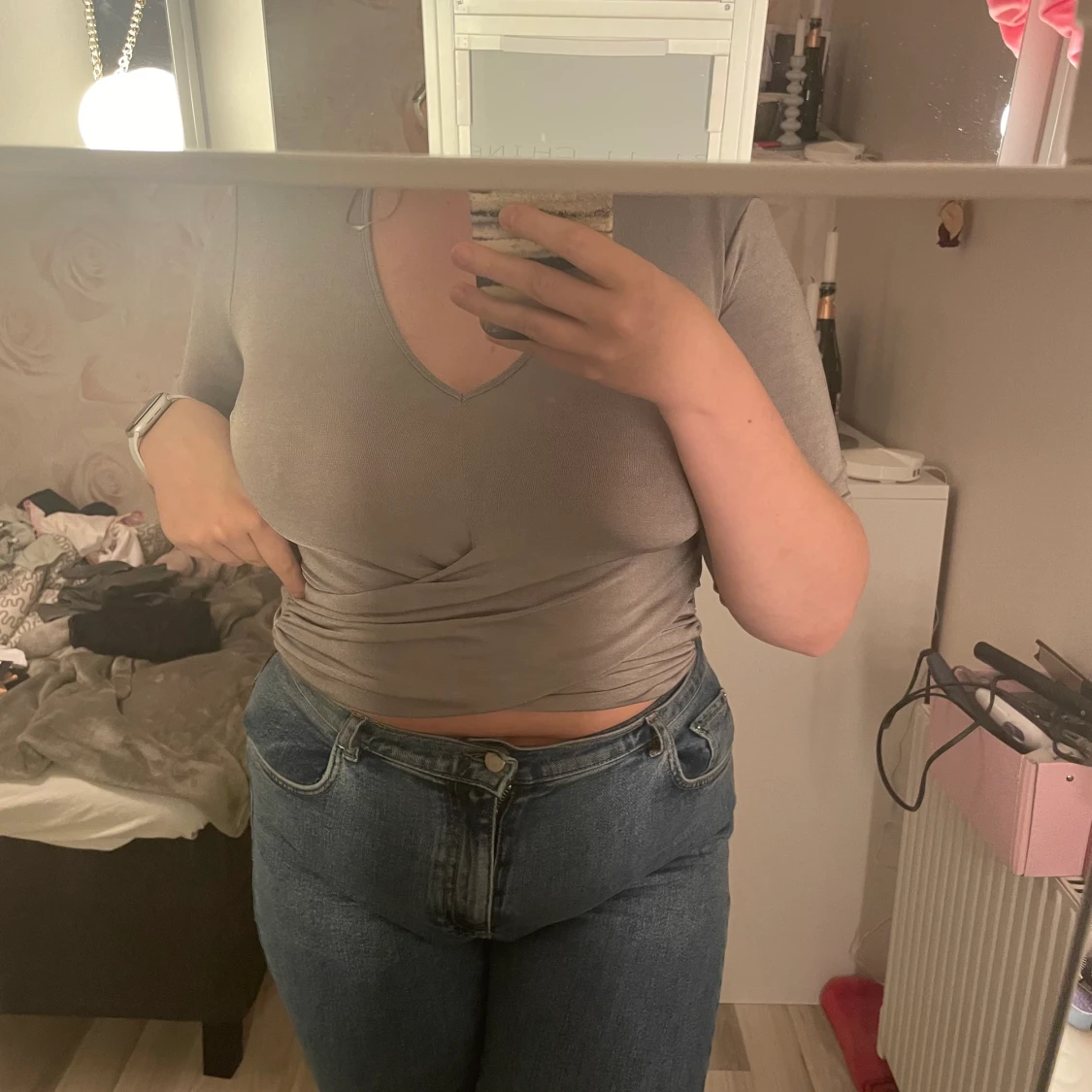 Silver/grå fest-topp!!