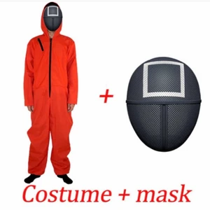 Squidgame dräkt✨ - Säljer denna Squid game maskerad dräkt då den inte passade i storleken! Så alltså helt oanvänd, bara testad! Jag köpte den för 298 kr inklusive frakt, storleken är M men lutar mer åt S 