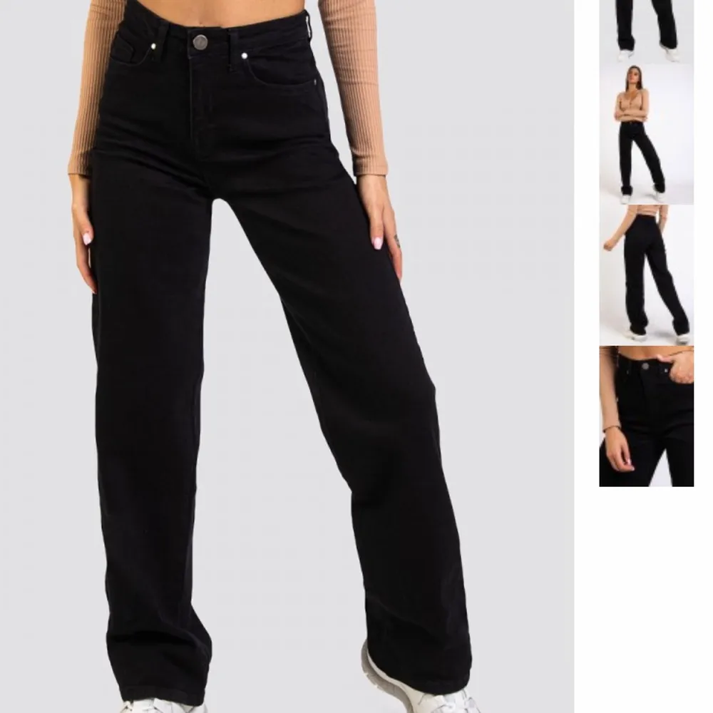 De populära raka svarta jeansen från madlady. Aldrig använda. . Jeans & Byxor.