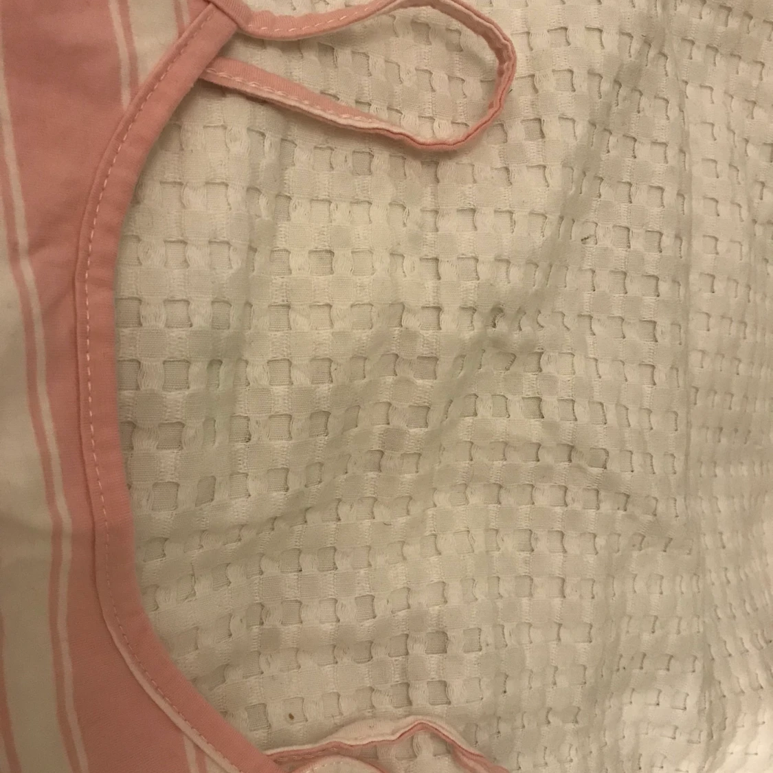 Rosa randig/blommig klänning  - 90