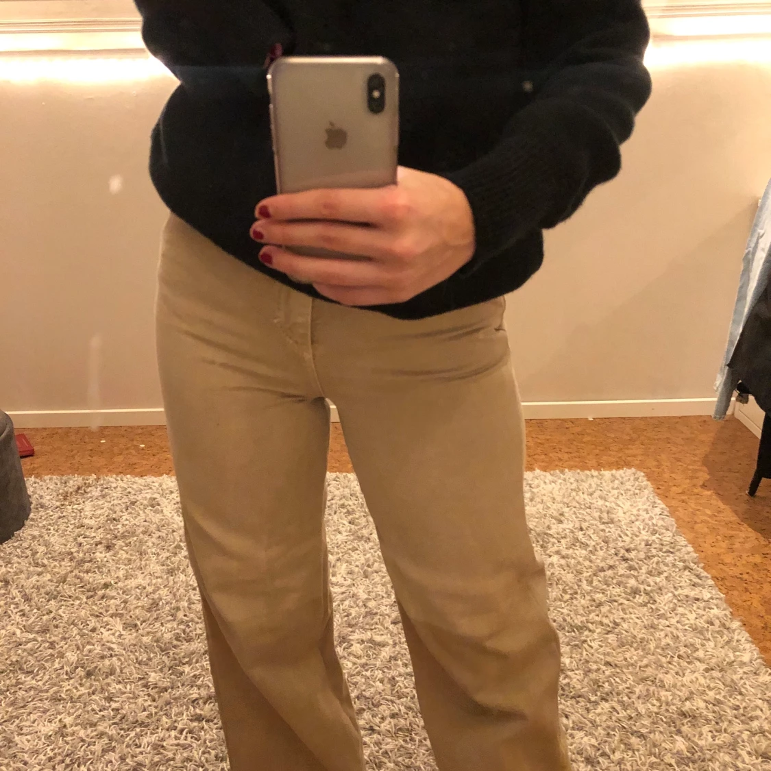 Bruna raka jeans storlek 32