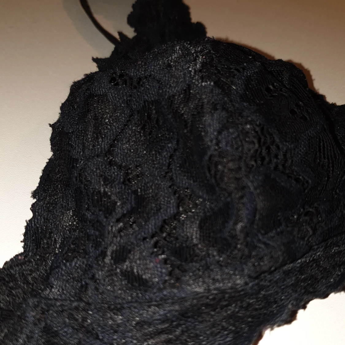 Svart spets-bralette - 90