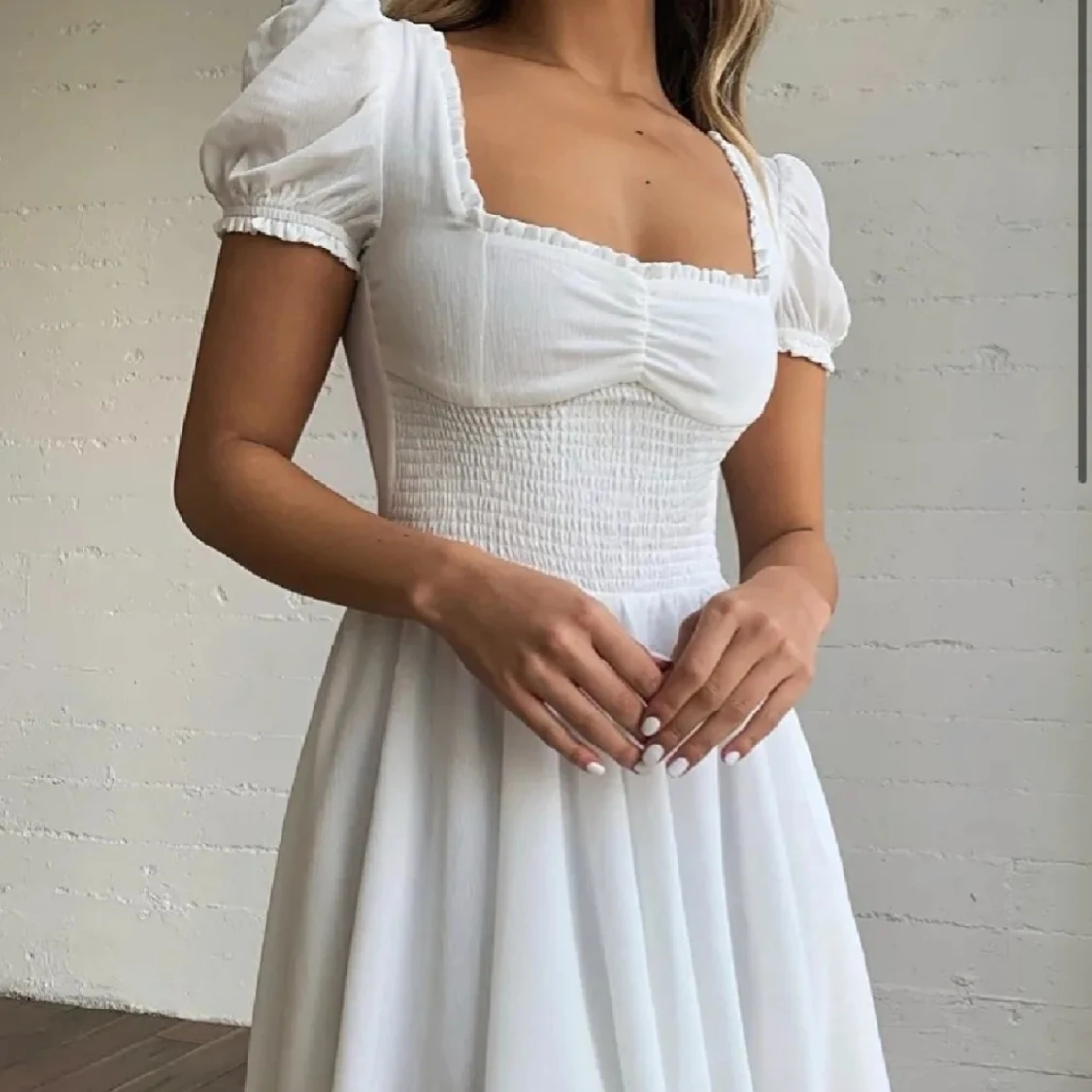 Vit klänning, strl S