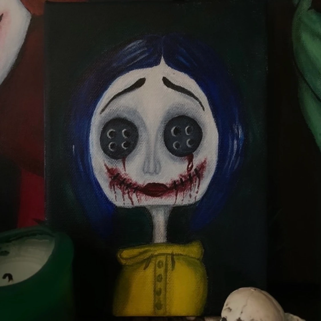 Handmålad Coraline tavla