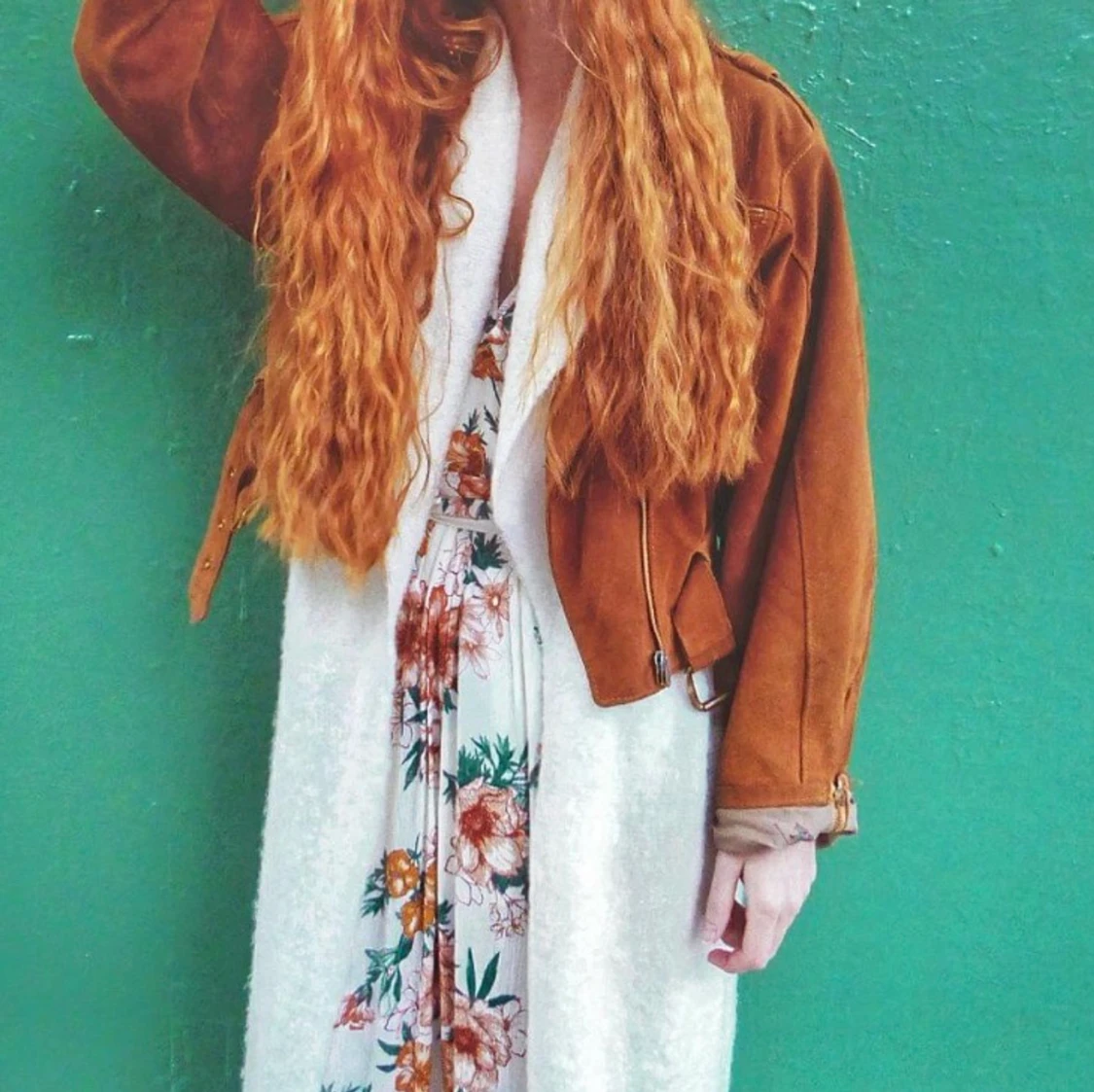 Mango lång vit väst wool blend - 91