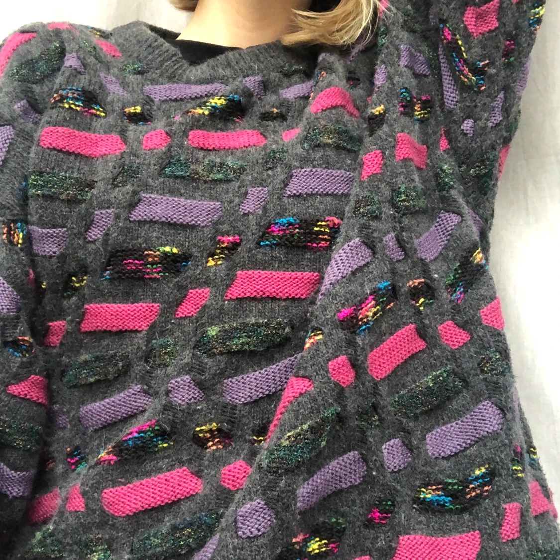 Vintage stickad tröja  - 90