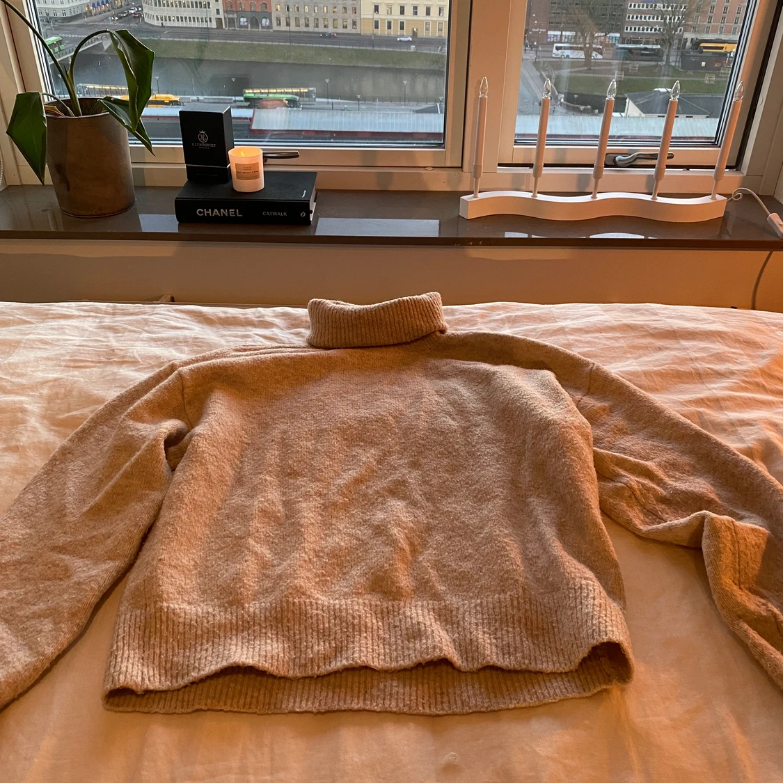 Superfin beige stickad tröja!!💕