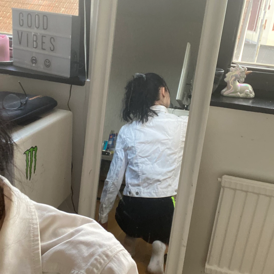 Vit jeans jacka  - 90