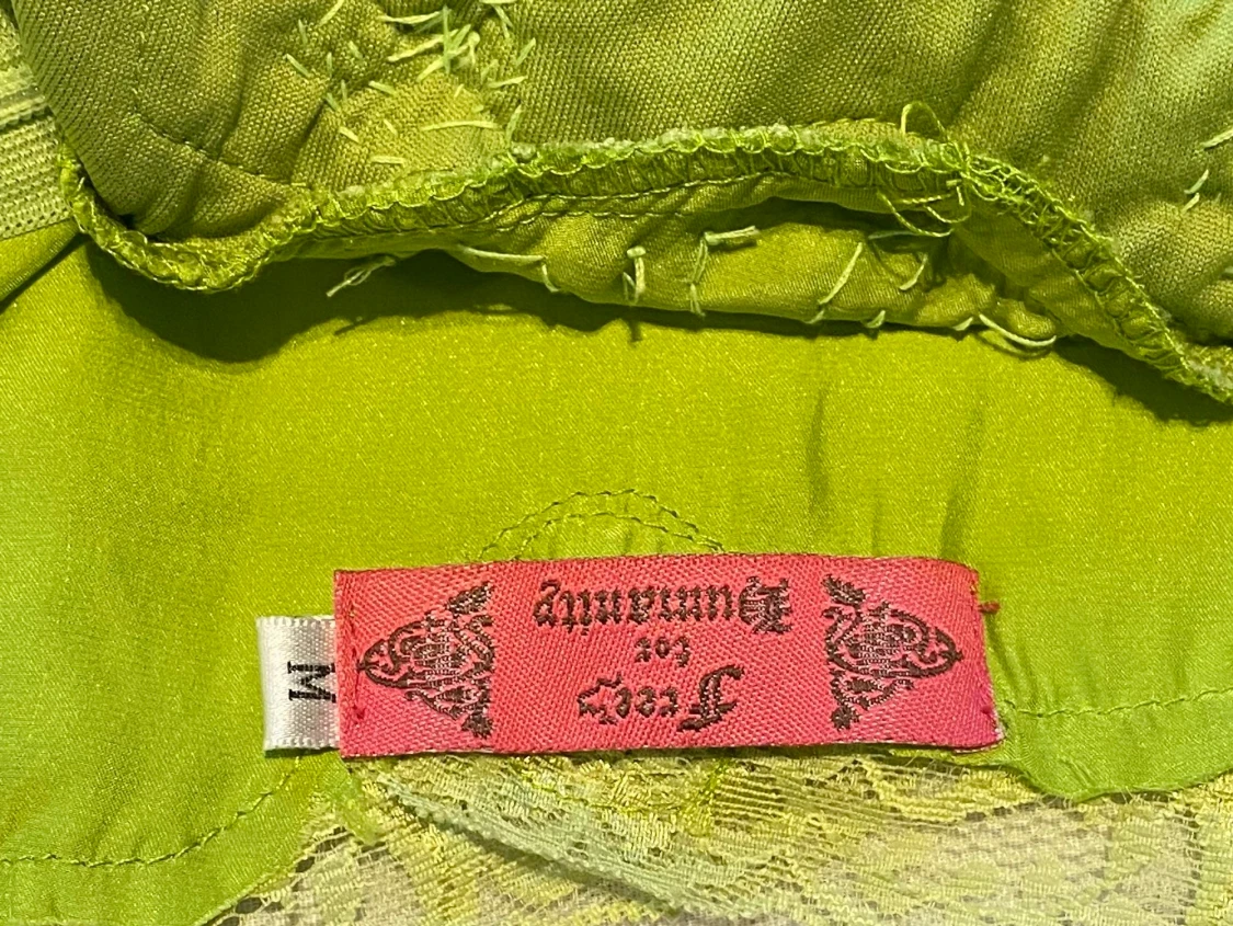 Grön fjäril topp silk - 91