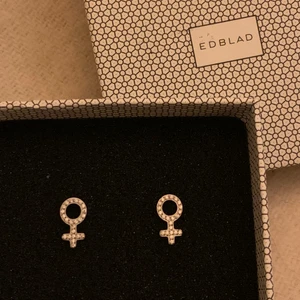 Edblad örhängen kvinnotecken - Så sjukt vackra, helt nya örhängen i stål från Edblad med kvinnotecken/venussymbol som jag fick i present, säljer då jag inte använder silversmycken💔 Aldrig använda, nypris 349🤍