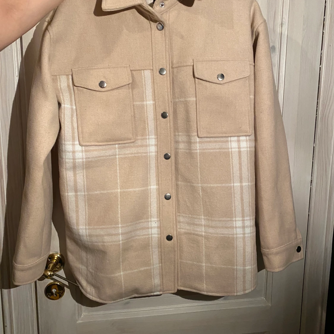 Part Checked Jacket Beige - Moa Mattsson