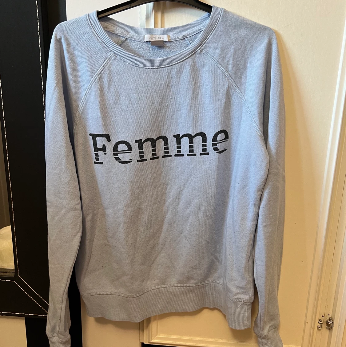 Ljusblå långärmad - 90