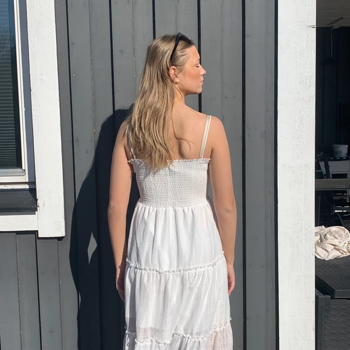 Jätte fin vit klänning - 90