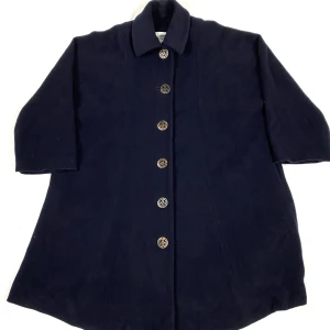 Moschino Light Coat Blue - 80% cotton 20% cashmere.  Length 98 cm Width 70 cm Shoulder to shoulder 60 cm