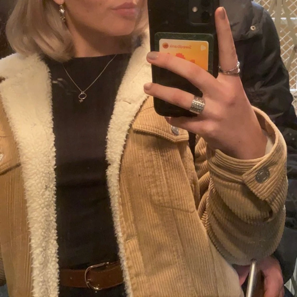 Brun/Beige manchesterjacka