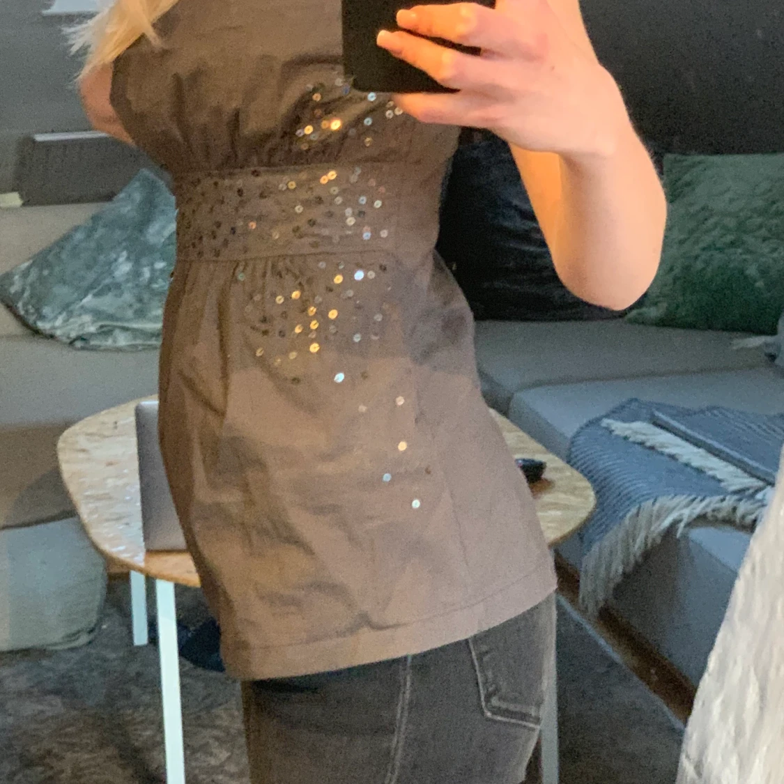 Offshoulder topp, runt strl S-M - 90