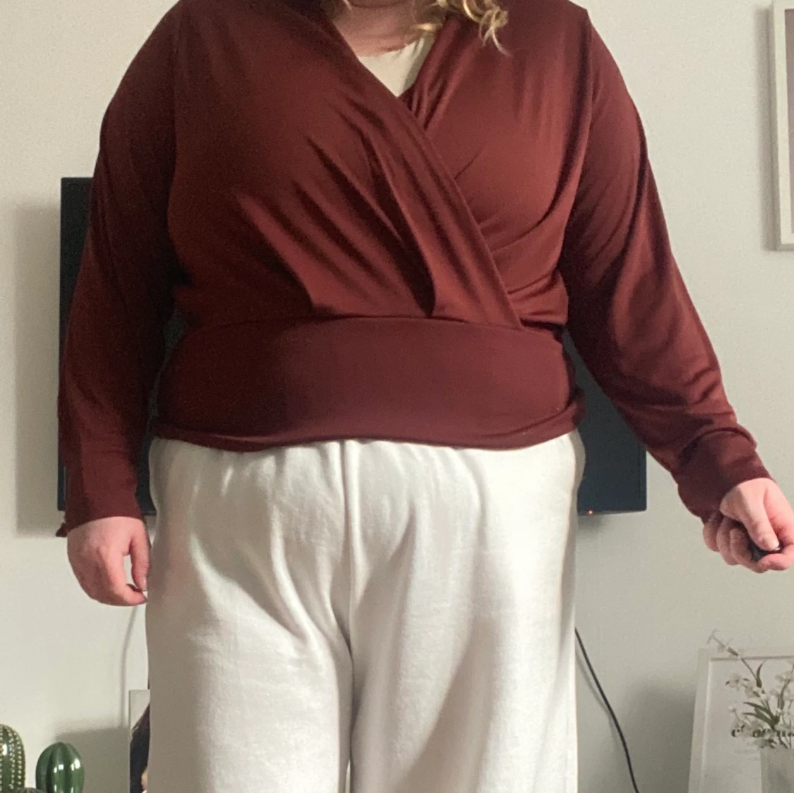 Vinröd Festblus storlek XL - 90