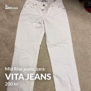 Vita zara mid Rise jeans, använda 2 gånger. 