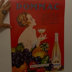 RETRO AFFISCH - En retro affisch storlek 40x30cm. Gammal reklam för pommac 🌶🍎🍒