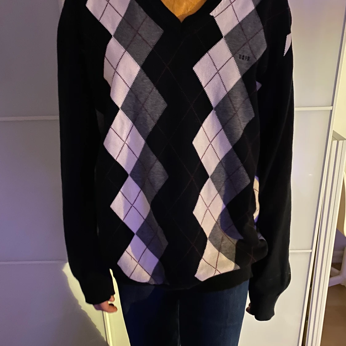 Rutig vintage tröja  - 90