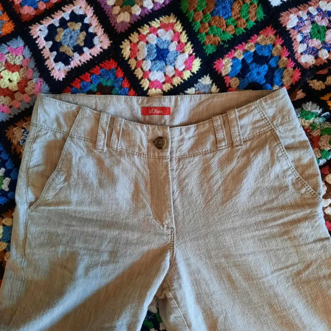 s.Oliver beiga byxor stl. 34/36 - 90