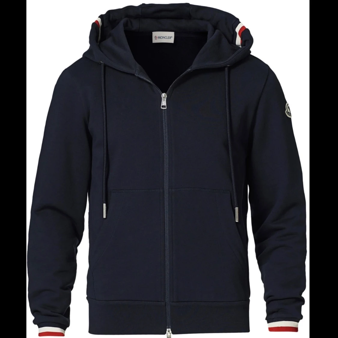 Marinblå Moncler zip hoodie