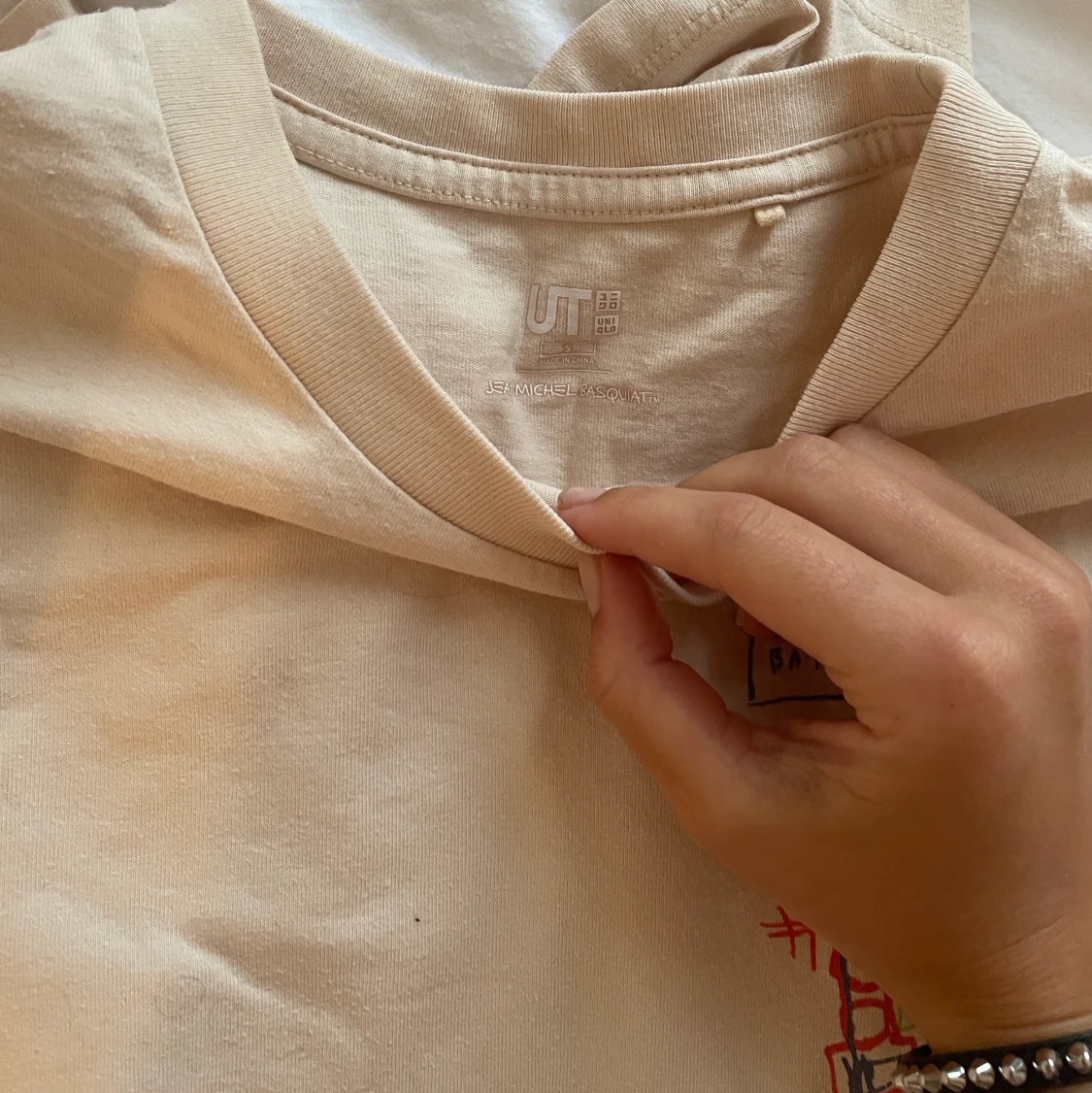 Oversized T-shirt med tryck - 91