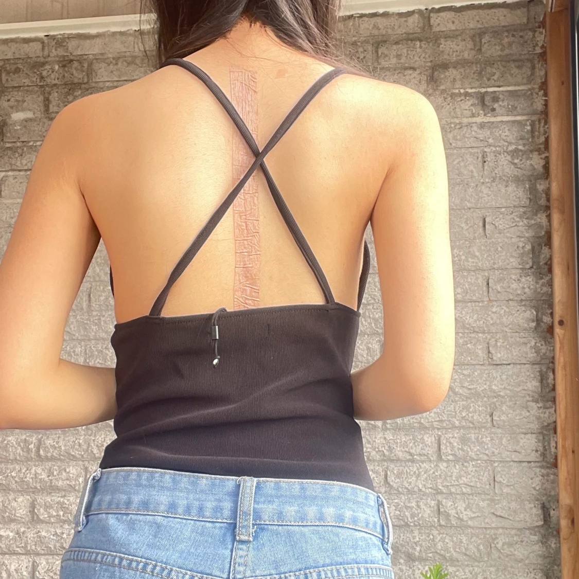  Backless black top ( leotard ) - 90