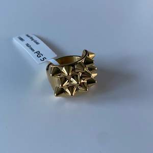 Helt ny guld ring med nitar på från Edblad, Peak Ring Gold (16,0 mm). Pris 320 kr + frakt 39kr.