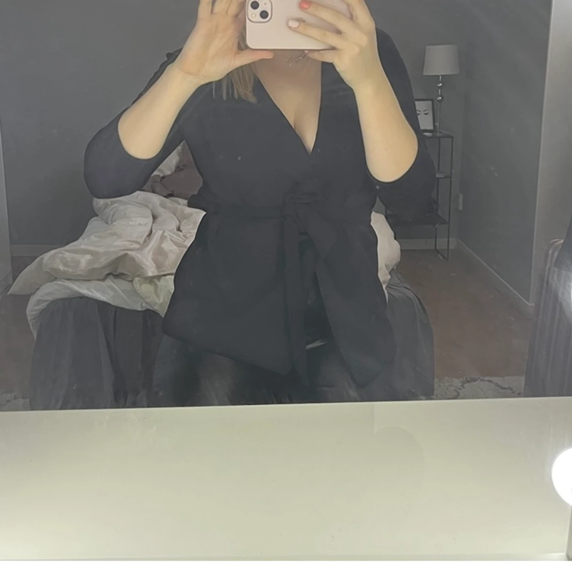 Svart knuttopp/kavaj - 90