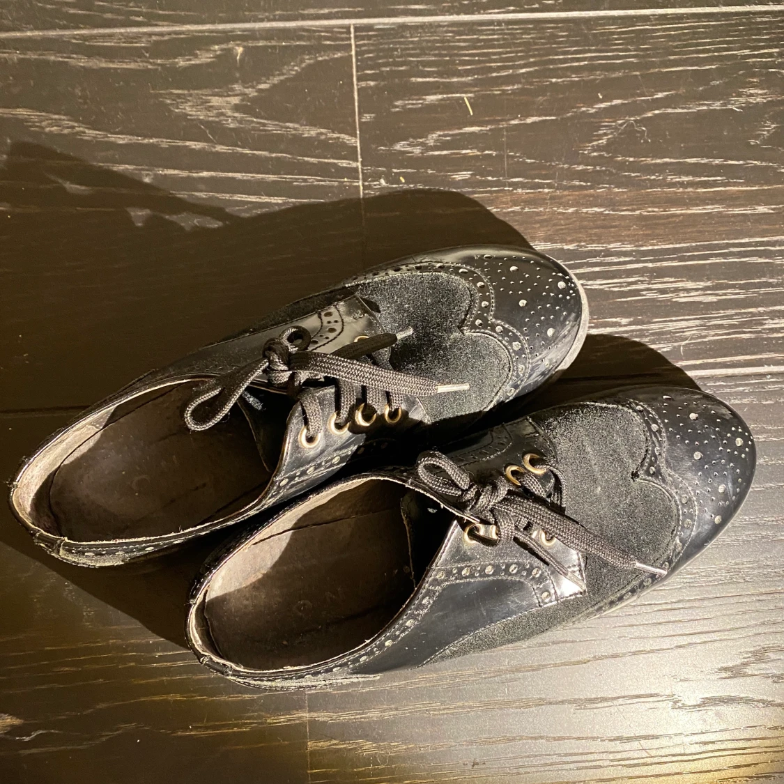 Black derbies size 37 fit like 38 - 90