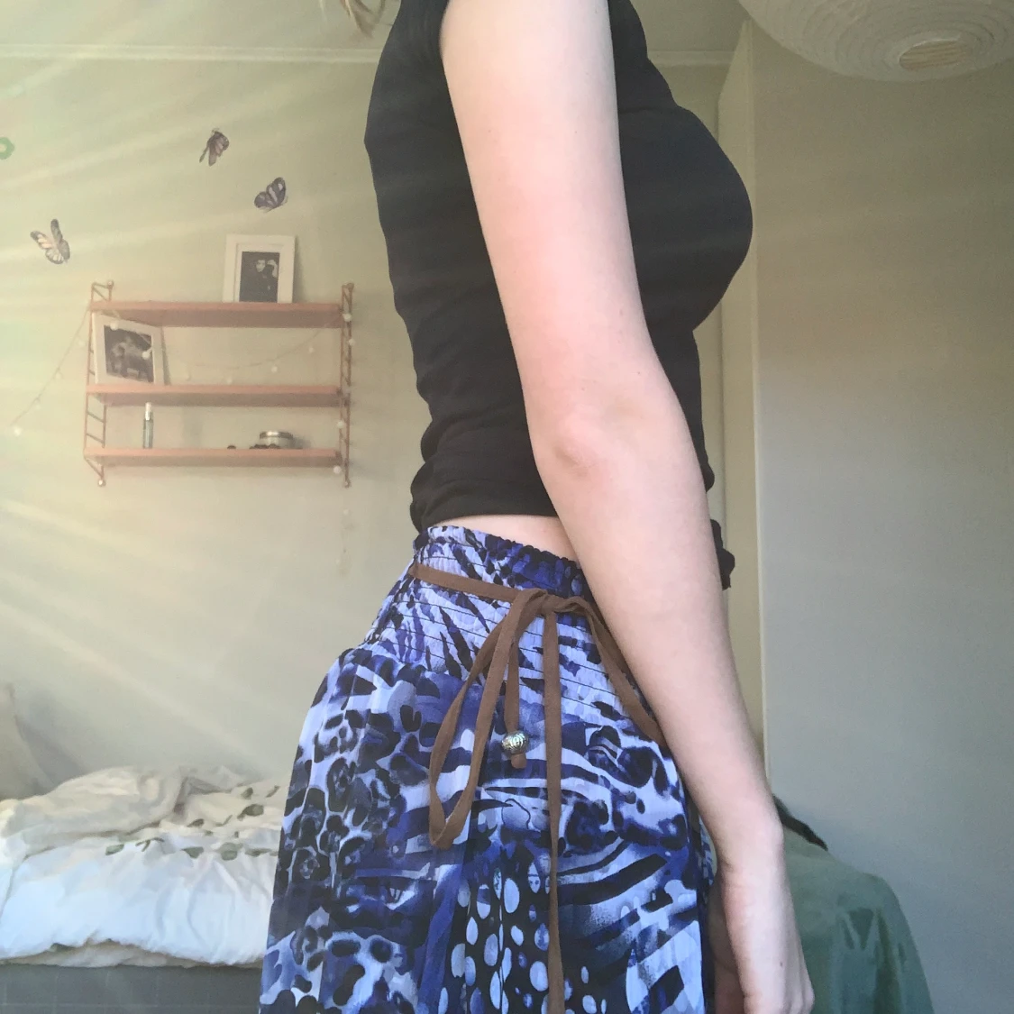 Blå och svart kjol - 90