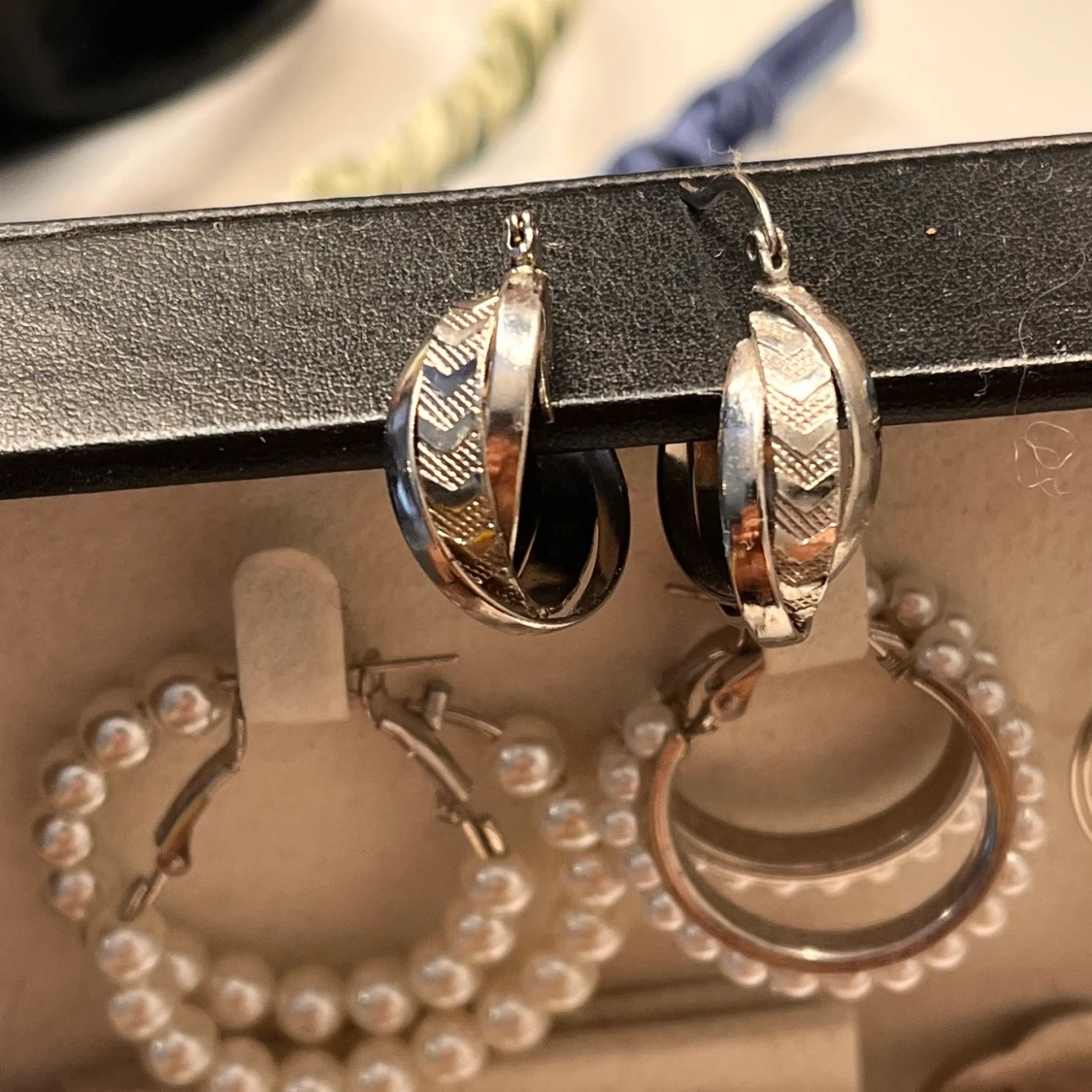 Super fina sliver örhängen