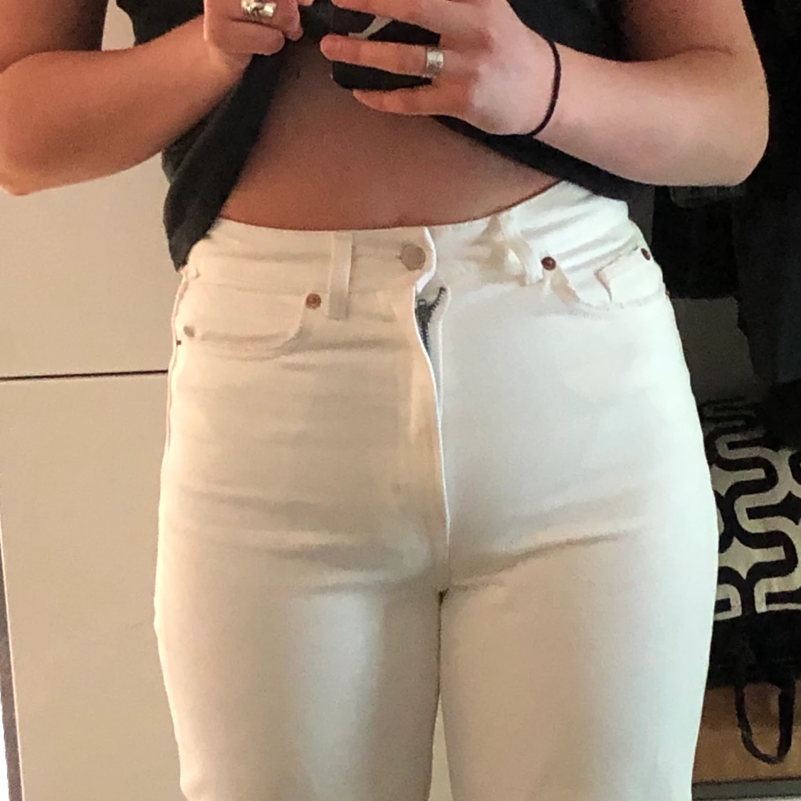 Vita/cream jeans från h&m  - 91