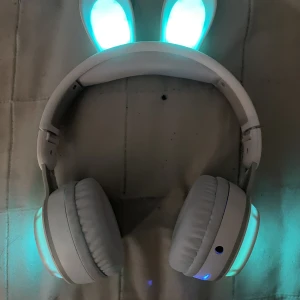 Headphones (bunny headphones) - Haft den i en vecka och vill sälja Funkar bra och ny Lyser och laddare kommer med  Original priset 600 