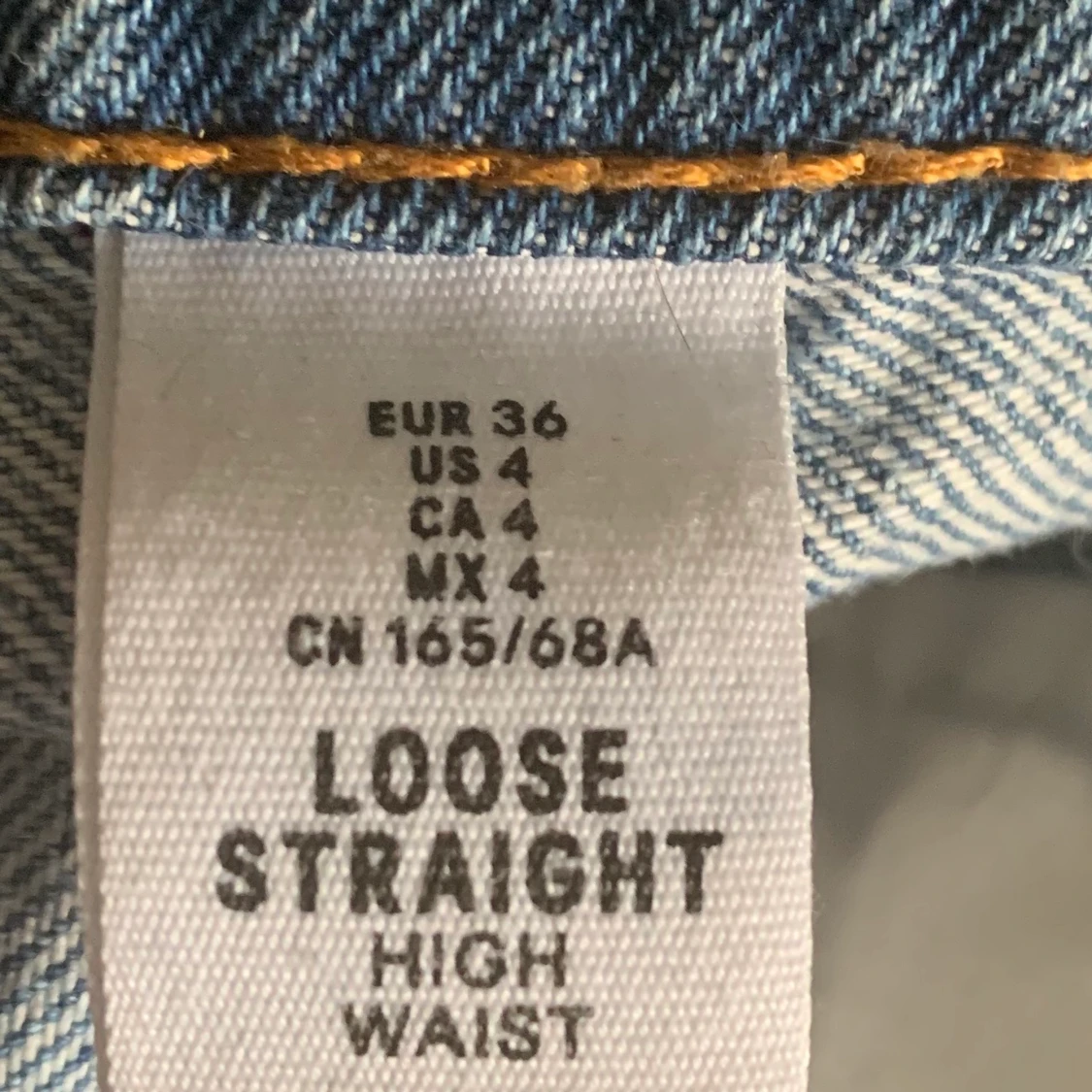  Oversize Högmidjade blåa jeans  - 91