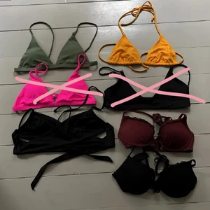 Bikinis - Bikinis i olika modeller, skick och storlekar. Allt från i bra skick till oanvänt. Underdelarna är i XS och de flesta överdelar i S, en enstaka i M. 30kr styck eller klumpsumma för allt😊  (köparen står för frakten!)