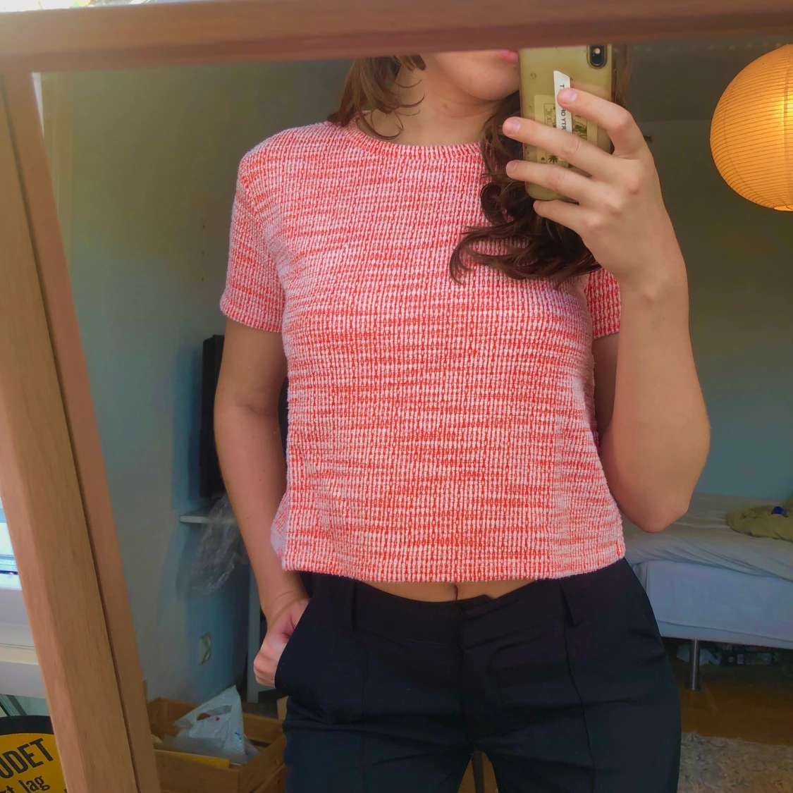 Röd-vit tröja  - 90