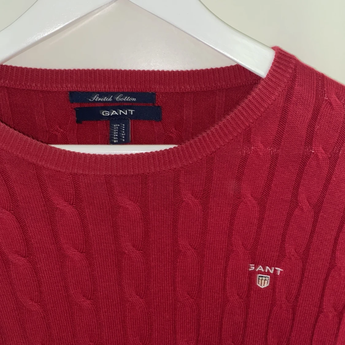 Ganttröja röd i storlek S  - 90