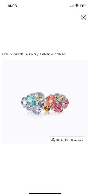 Caroline Swedbom ”Gabriella ring, rainbow combo” i silver, nypris 795kr. Endast använd några få tyvärr pågrund av inte min stil. 💓kommer i original förpackning 