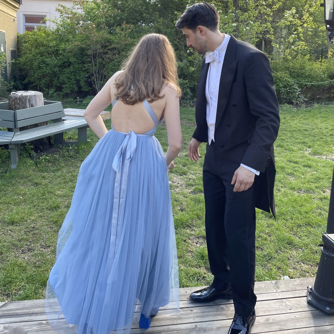 Babyblue balklänning  - 90