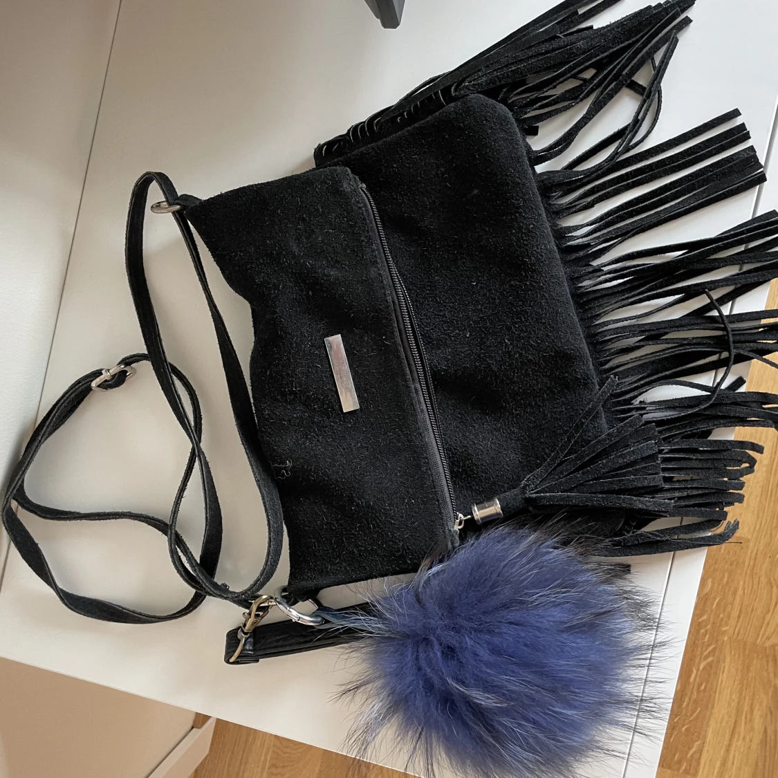 Mockaväska med fransar - 90