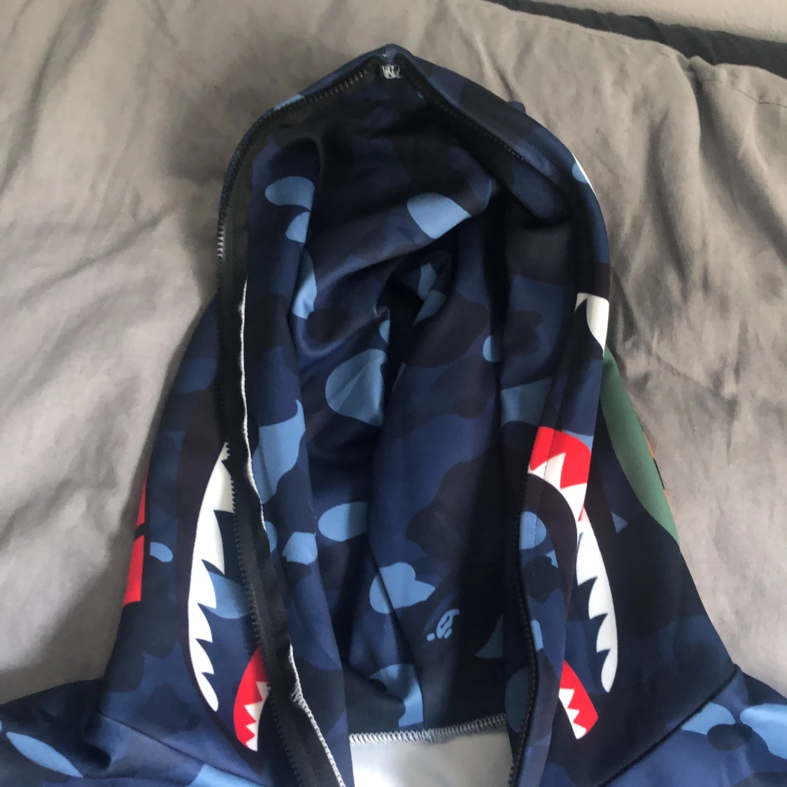 bape hoodie blå  - 91