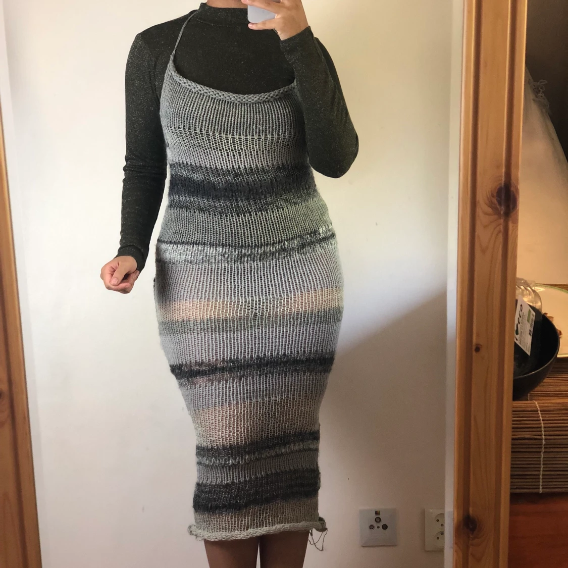 Handgjord stickad klänning  - 90