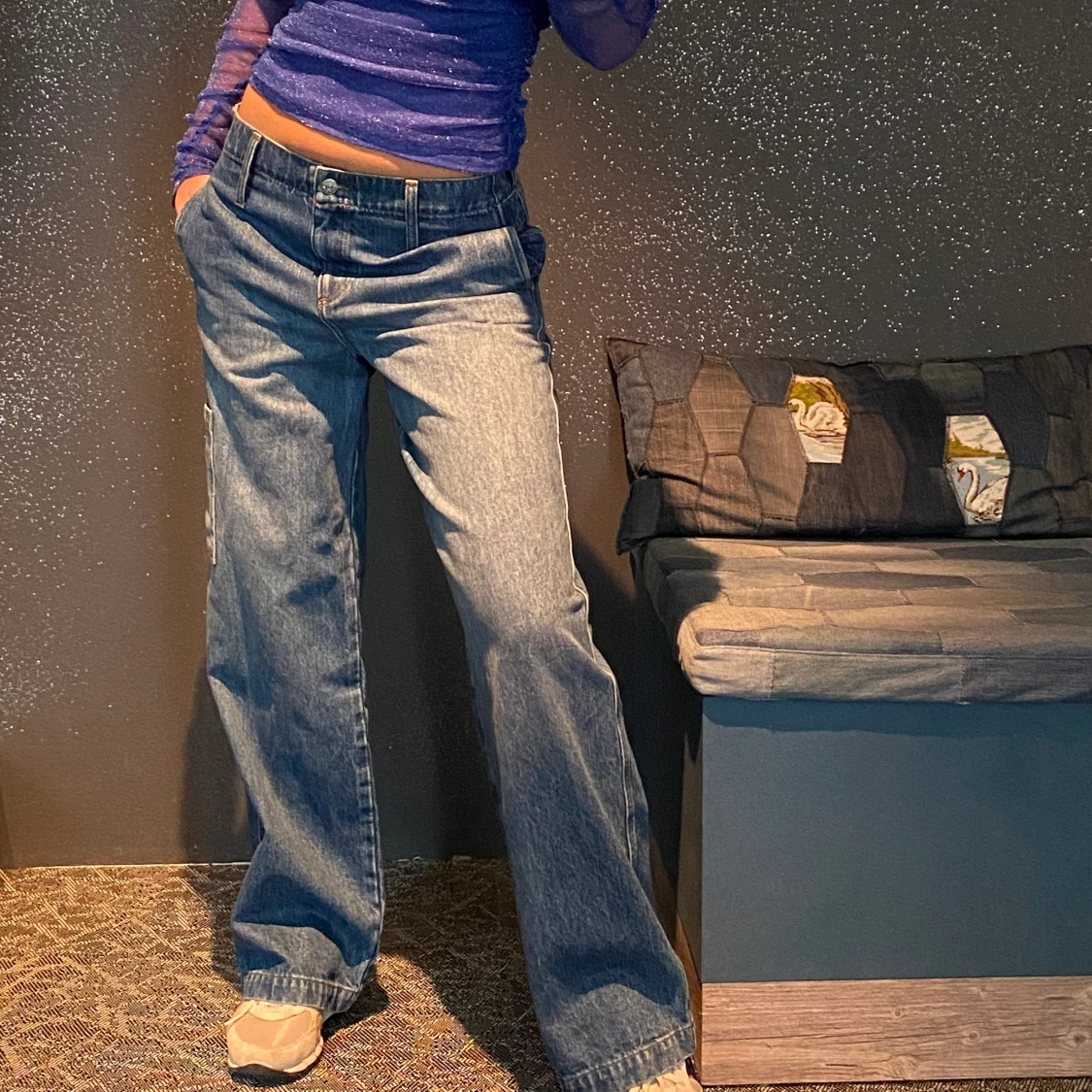 Low waisted wide jeans - 91