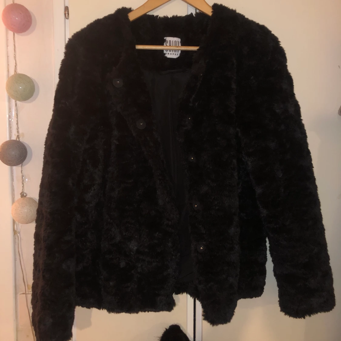 Oversized pälsjacka  - 90