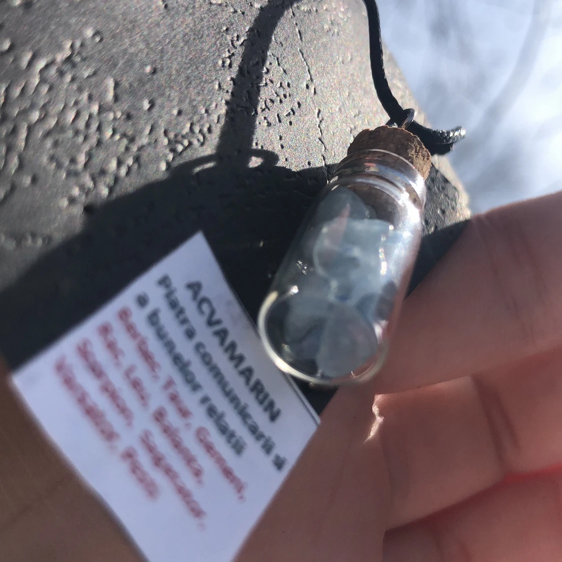 Acvamarin halsband  - 91