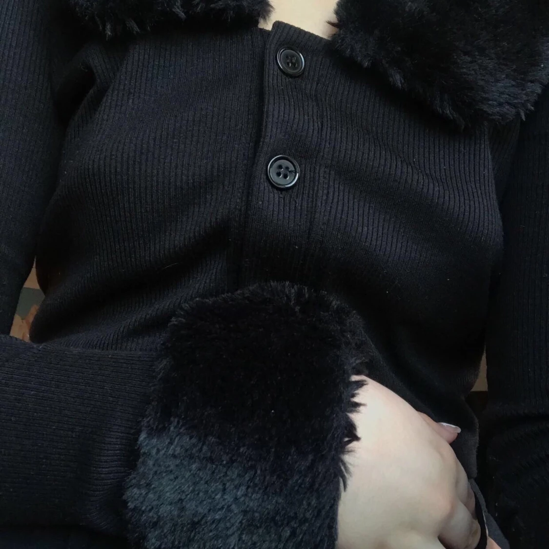 Lyxig svart topp/kofta🖤⚡️ - 90