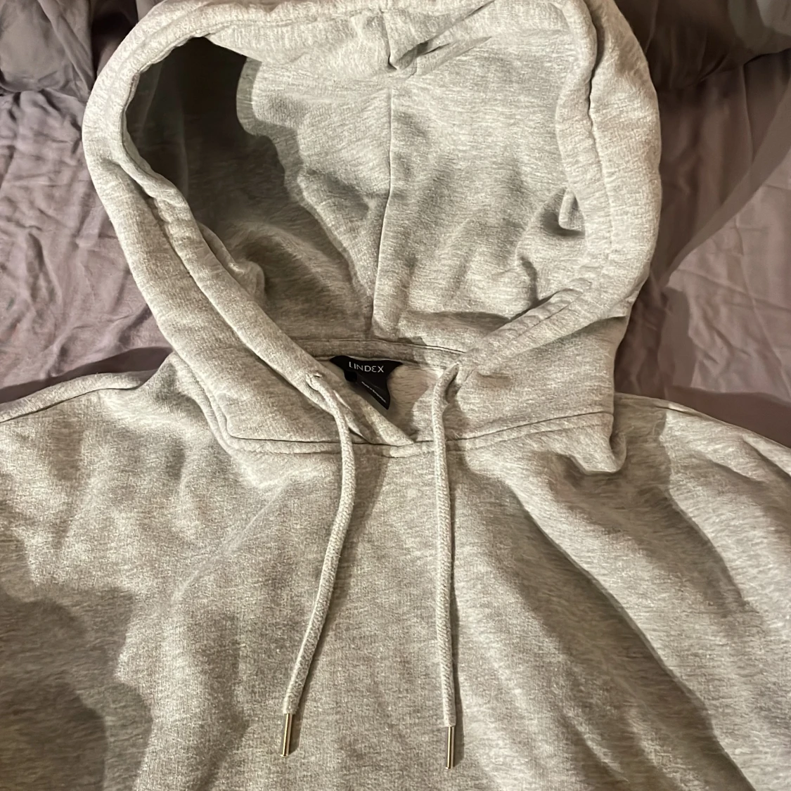 Grå hoodie från Lindex storlek XS - 91