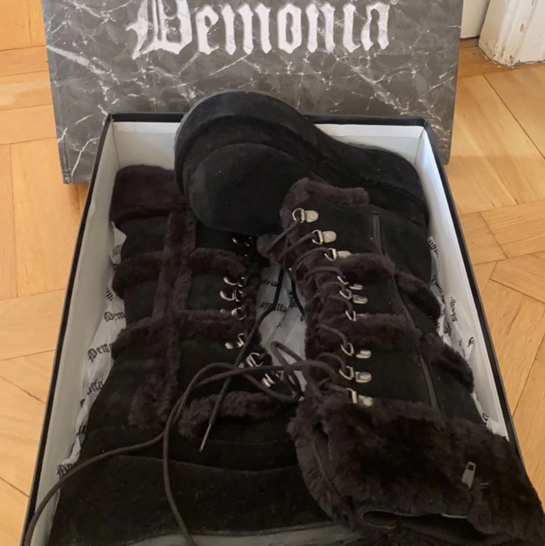 Demonia full of fury platform boots